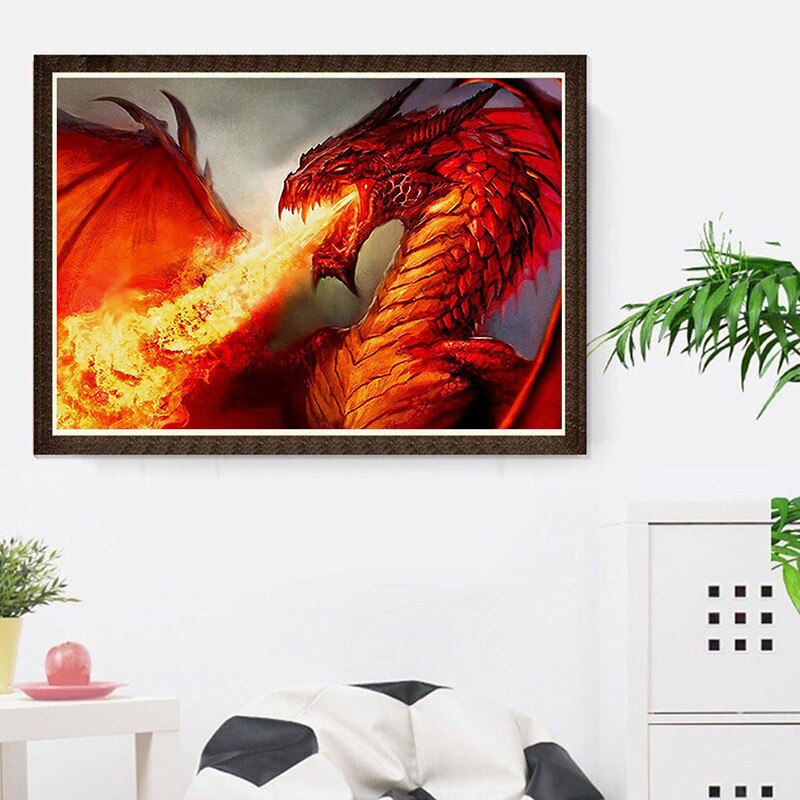 Dragon Fire  Diamond Painting Kit