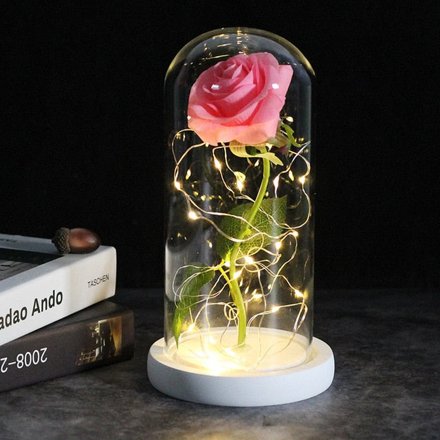 Dazzle - Rose In A Glass Dome Lamp