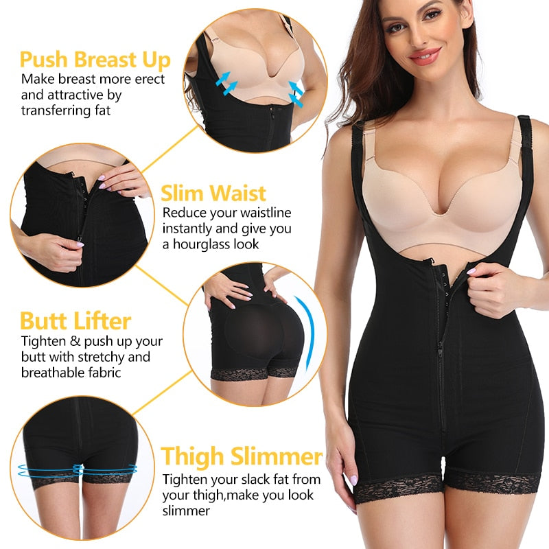 Women Underbust Slimming Shapewear Butt Lifter Bodysuit Short – Stiylo