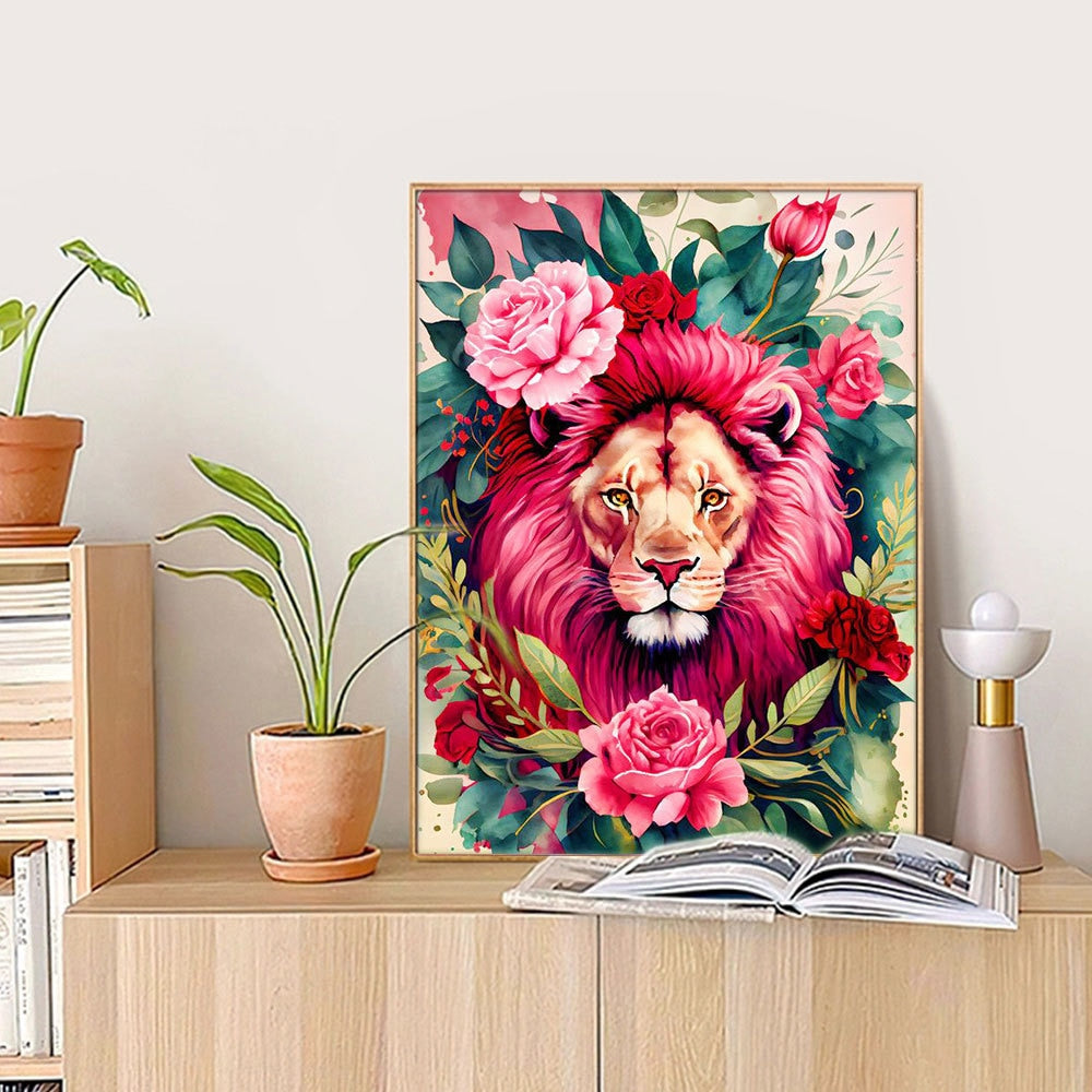 Rose Lion - Diamond Painting Kit