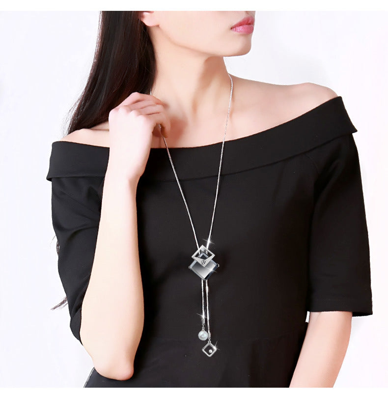 Femme Long Crystal Necklaces