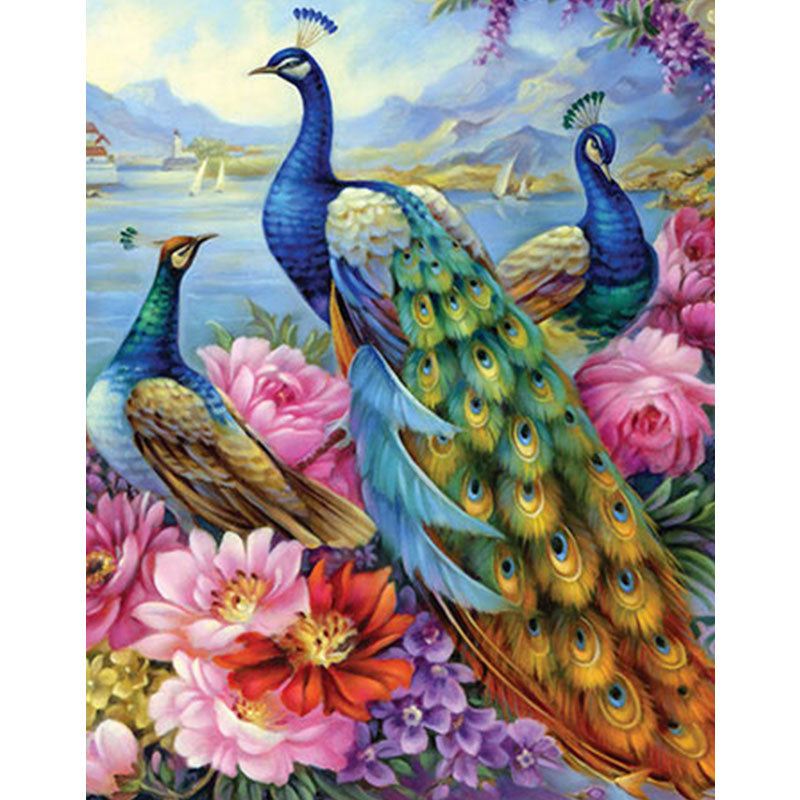 Peacock Beauty Diamond Painting Kit, Bird Diamond Painting Kit