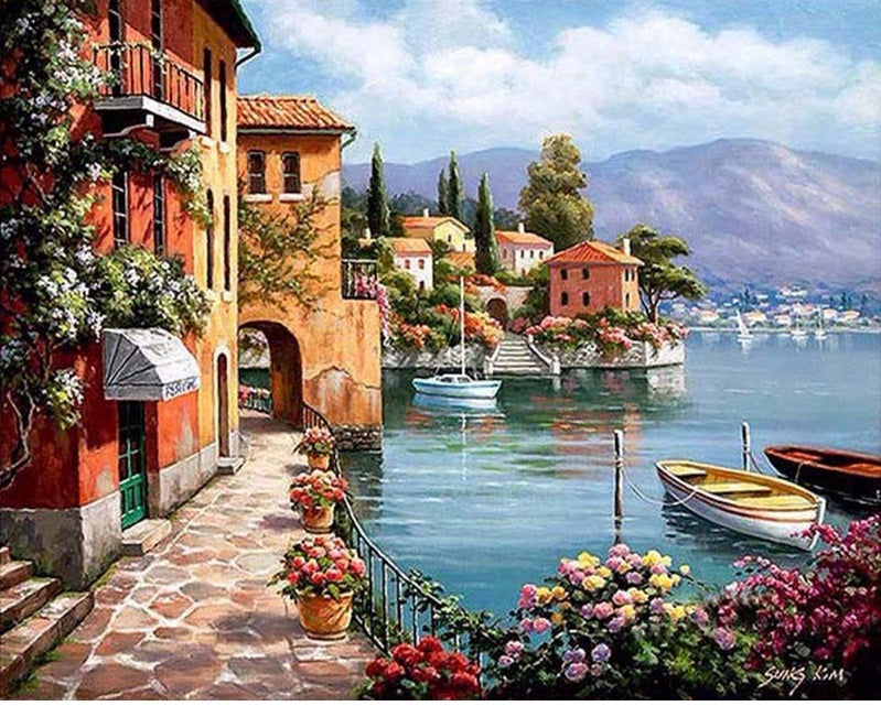 Venice Resort Seascape Diamond painting Kit