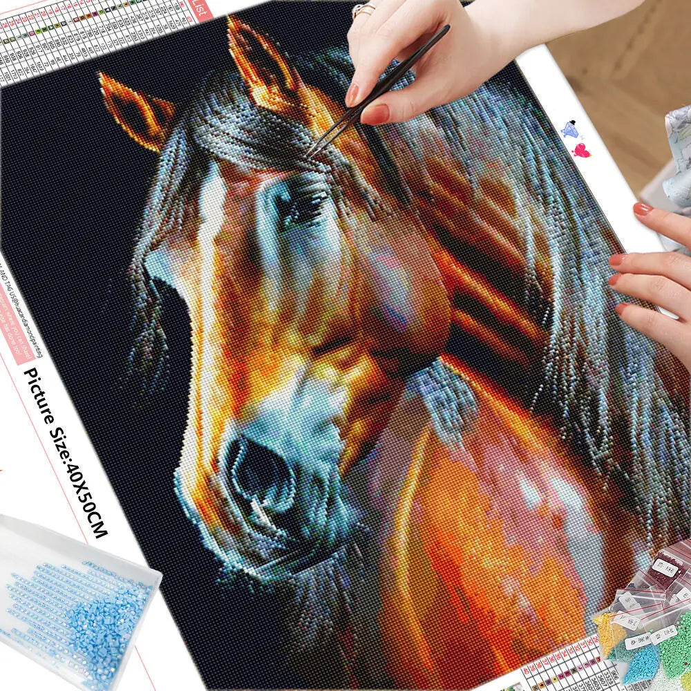 Hairy Horse  - Diamond Painting Kit