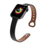 Thin Leather Strap for Apple Watch Band