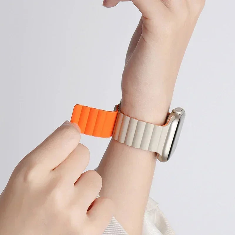 Silicone Magnetic Apple Watch Strap Band