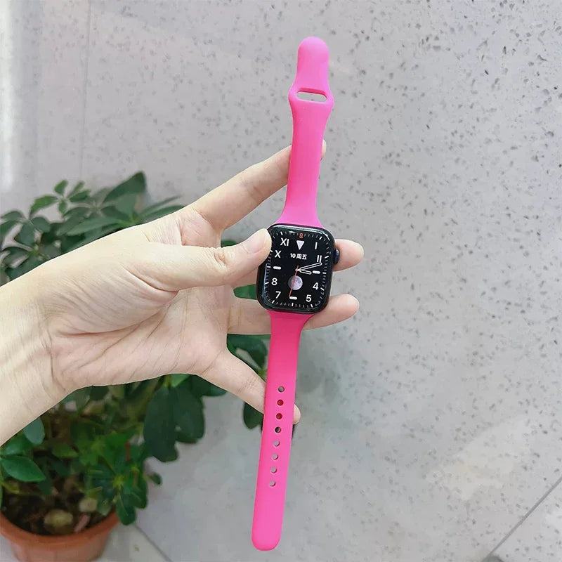 Slim Silicone Strap For Apple Watch Band