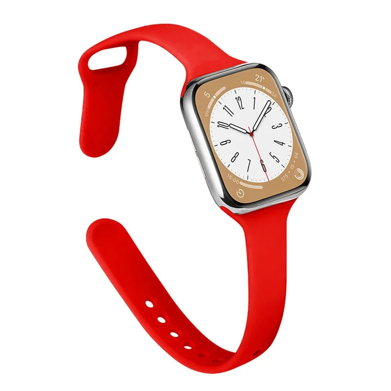 Slim Silicone Strap For Apple Watch Band