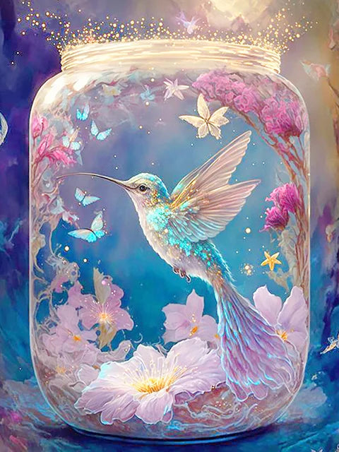 Bird In Jar - Diamond Painting Kit