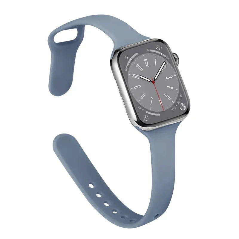 Slim Silicone Strap For Apple Watch Band