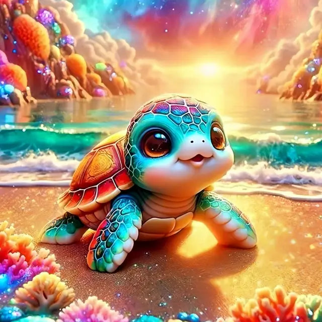 Cute Turtle  - Diamond Painting Kit