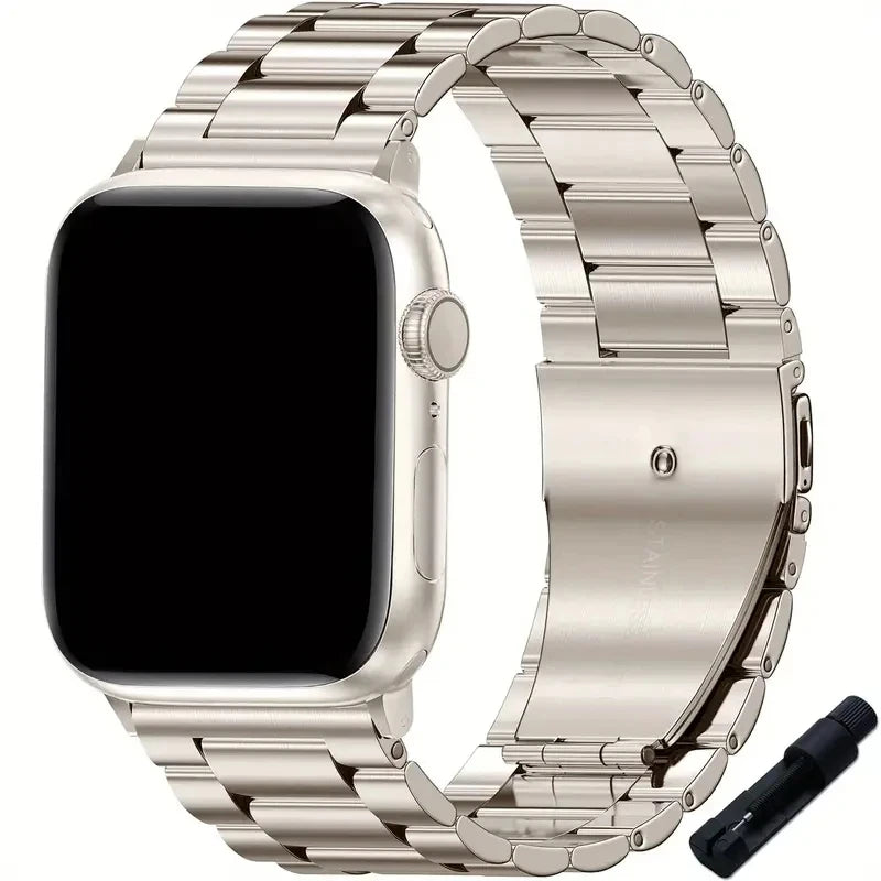 Stainless Steel Bracelet Men's Apple Watch Strap