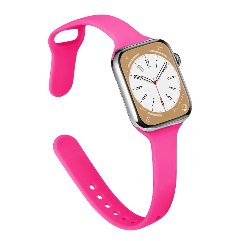 Slim Silicone Strap For Apple Watch Band