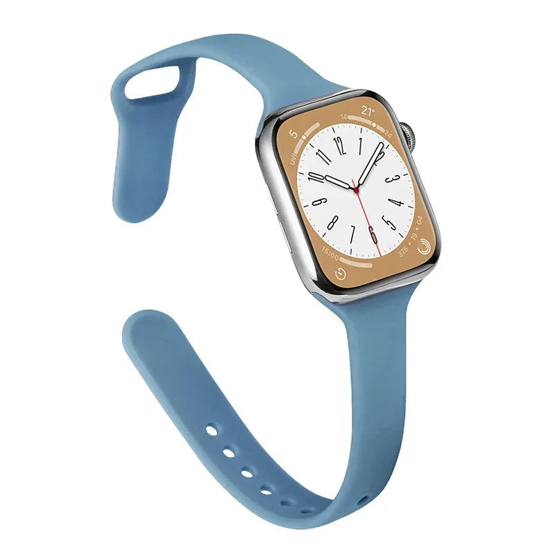 Slim Silicone Strap For Apple Watch Band