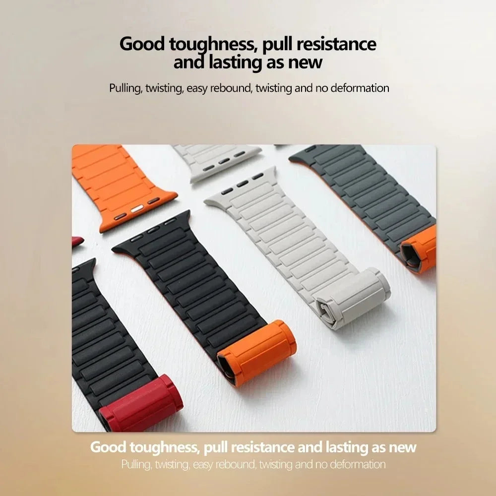 Magnetic Loop Silicone Strap or Apple Watch