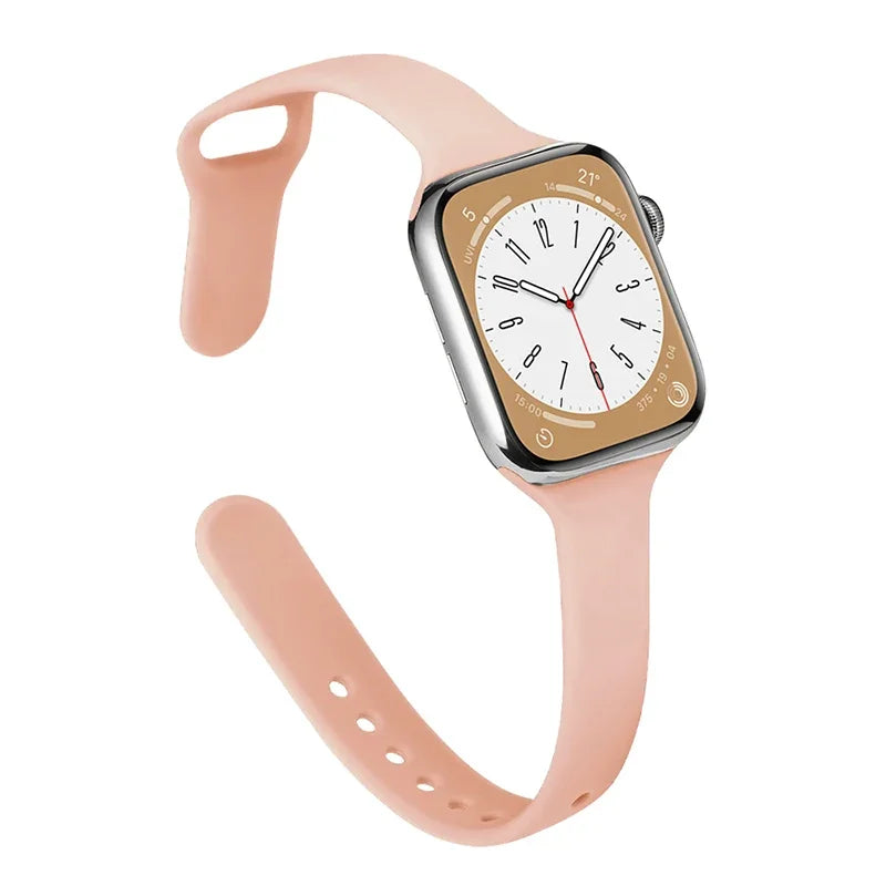 Slim Silicone Strap For Apple Watch Band