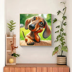 Thinking Dachshund Dog - Diamond Painting Kit