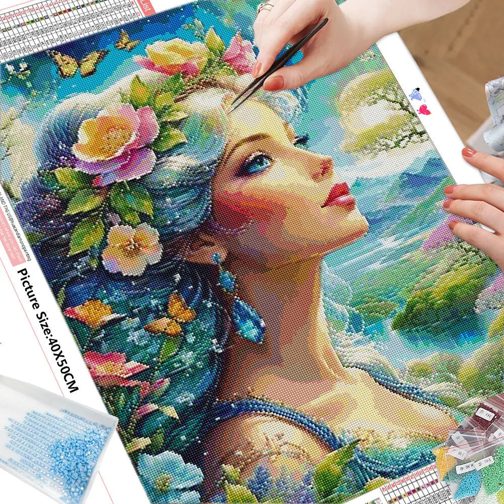 Mesmerizing Woman  - Diamond Painting Kit