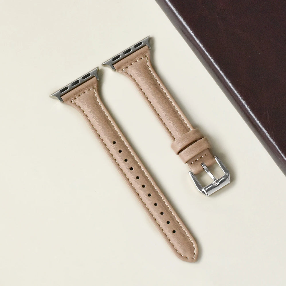 Slim Leather Apple Watch Strap