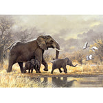 Elephant Family - Diamond Painting Kit