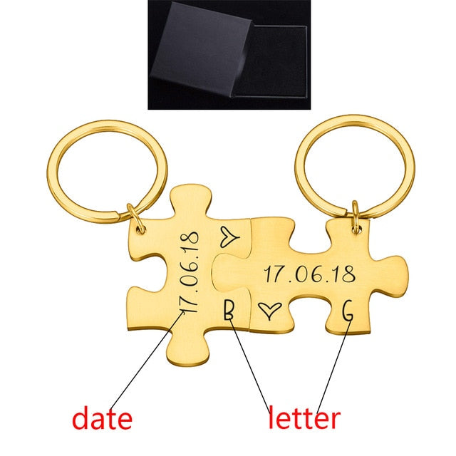 Personalized Couple Keychain 2pcs