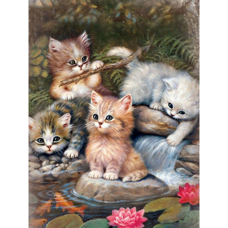 Cute Cats - Diamond Painting Kit