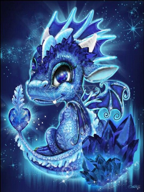 Blue Dragon - Diamond Painting Kit