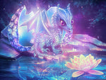 Dragon Near Lotus - Diamond Painting Kit