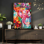 Floral Elephant - Diamond Painting Kit