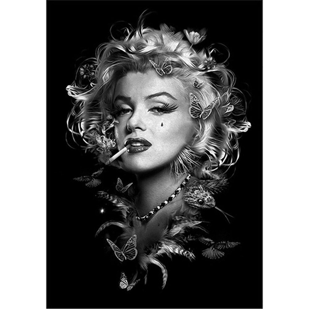 Smoking Marilyn Monroe - Diamond Painting Kit
