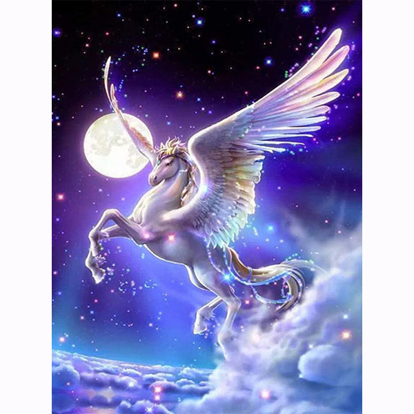 Moonlight Unicorn- Diamond Painting Kit
