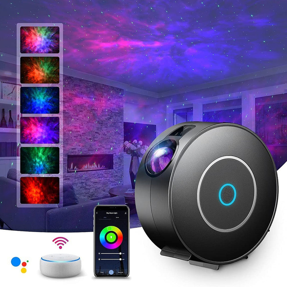 Galaxy Projector Starry Sky LED Night Light Works With Alexa & Google Home