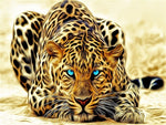 Crouching Leopard - Diamond Painting Kit