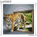 Tiger Coming Out - Diamond Painting Kit