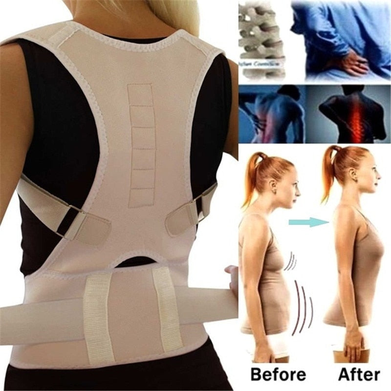 Adjustable Magnetic Posture Back Brace Belt