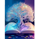 Sparkling Tree In Book - Diamond Painting Kit