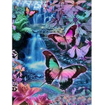 Butterfly Waterfall - Diamond Painting Kit