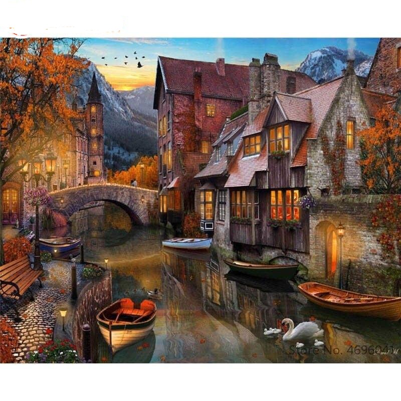 Lake Town- Paint By Number Kit