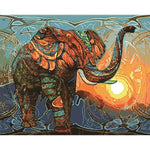 Retro Elephant - Paint By Number Kit