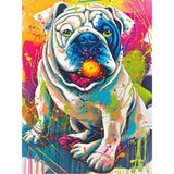 Painted Colored Dog  - Diamond Painting Kit