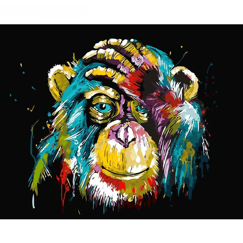Colorful Orangutan - Paint By Number Kit 