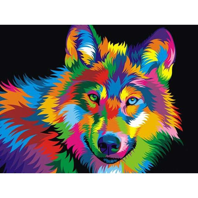 Pop Art Wolf - Diamond Painting Kit