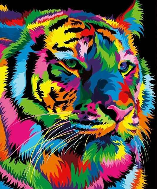 Rainbow Tiger - Diamond Painting Kit