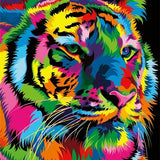 Rainbow Tiger - Diamond Painting Kit