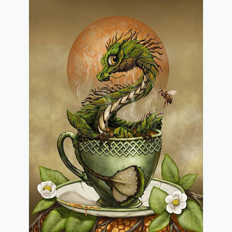 Dragon In Cup - Diamond Painting Kit