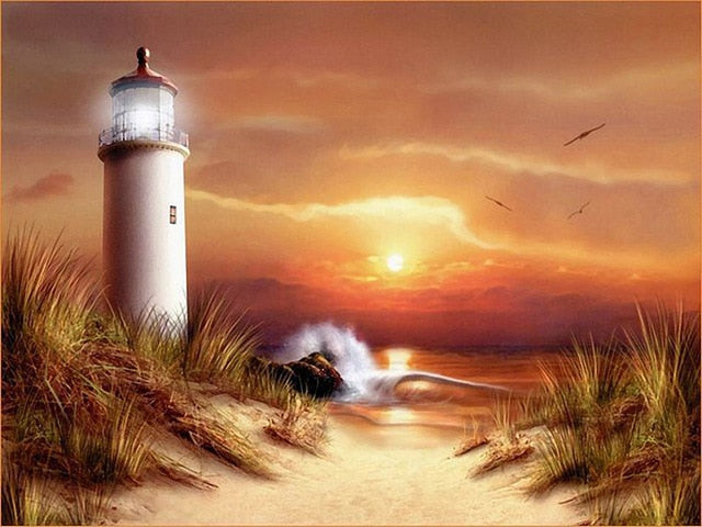 Desert Lighthouse Diamond Painting Kit