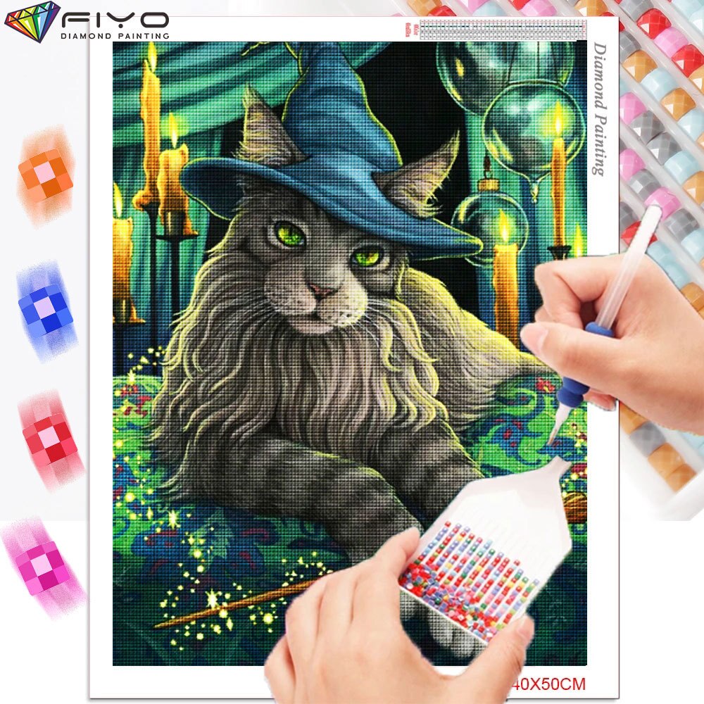 Magician Cat - Diamond Painting Kit