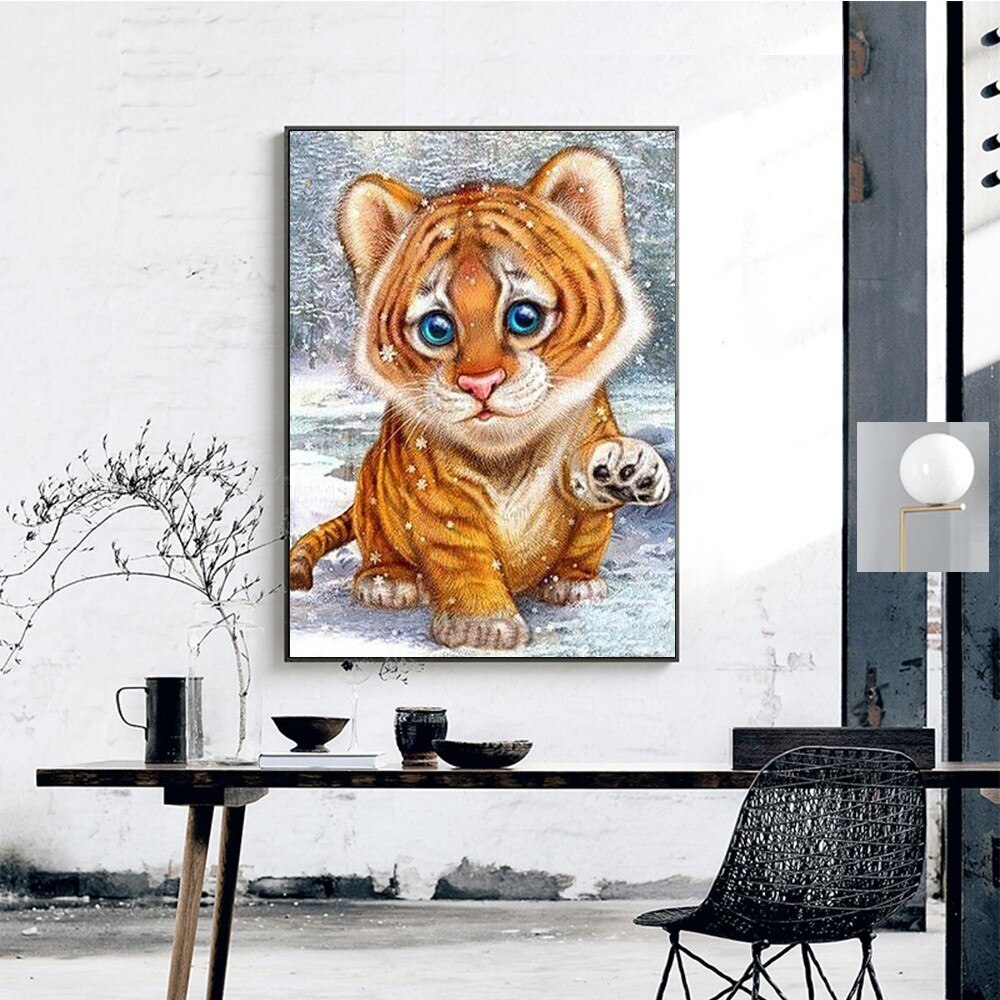 Cute Tiger Cub - Diamond Painting Kit