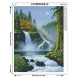 Rainbow Waterfall Diamond Painting Kit