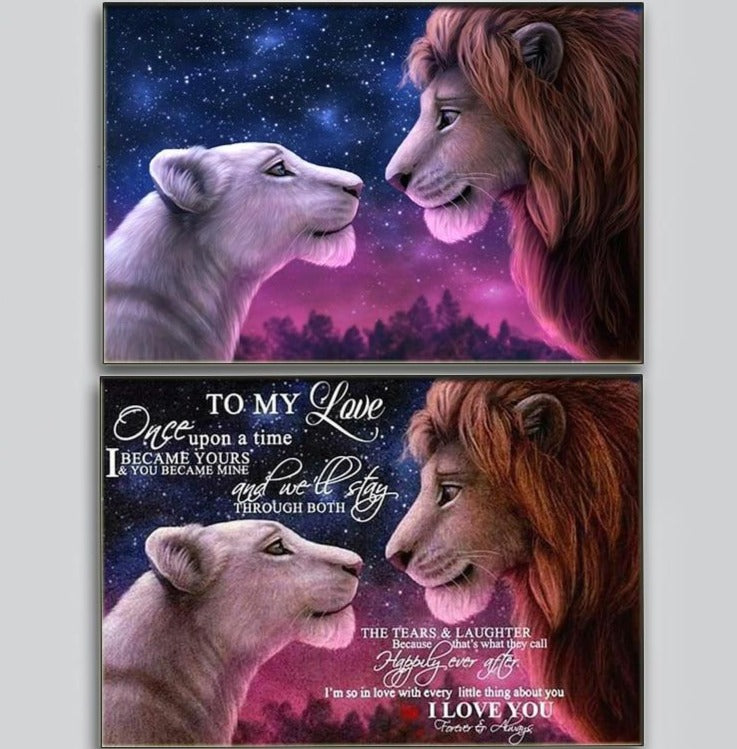 Lion King To Love - Diamond Painting Kit